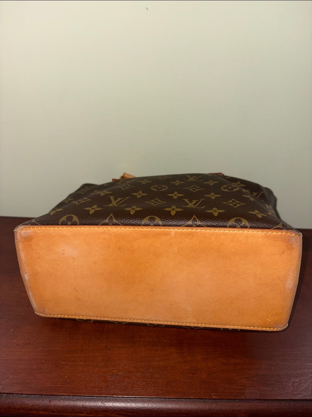 Louis Vuitton Monogram Cabas Piano Canvas Shoulder Bag in Brown with Tan Straps - Picture 8 of 12